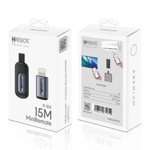 Adaptador De Controle Remoto Universal iPhone Lightn 15m