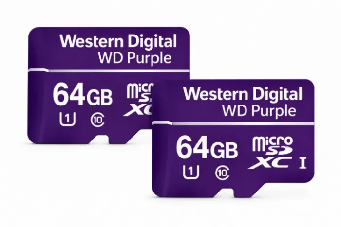 Cartão de Memória MicroSD WD Purple 64GB Original - Ideal para Câmeras de Segurança