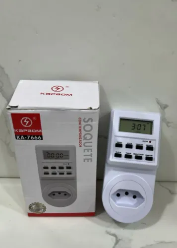 Temporizador Digital De Tomada Economia De Energia Até 20 Eventos Programáveis
