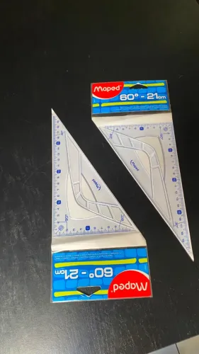 Par de esquadros 60 graus - 21 cm