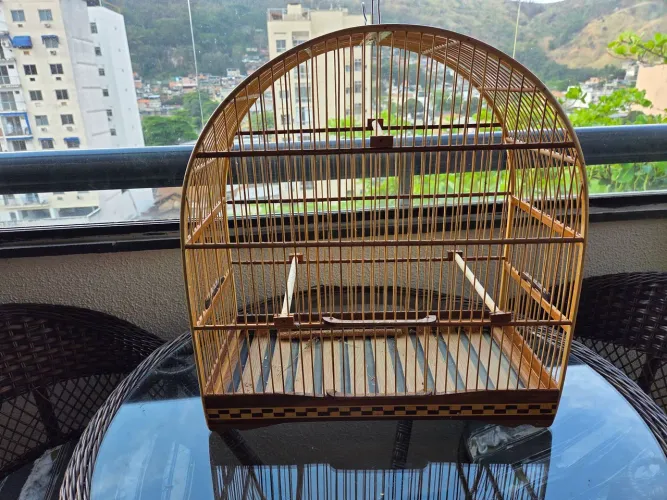 Gaiola semi-nova para diversas espécies de pássaros