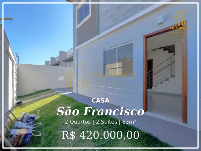 Sensacional Casa Duplex no São Francisco: Quintal Privativo e 2 Suítes  Não Perca!