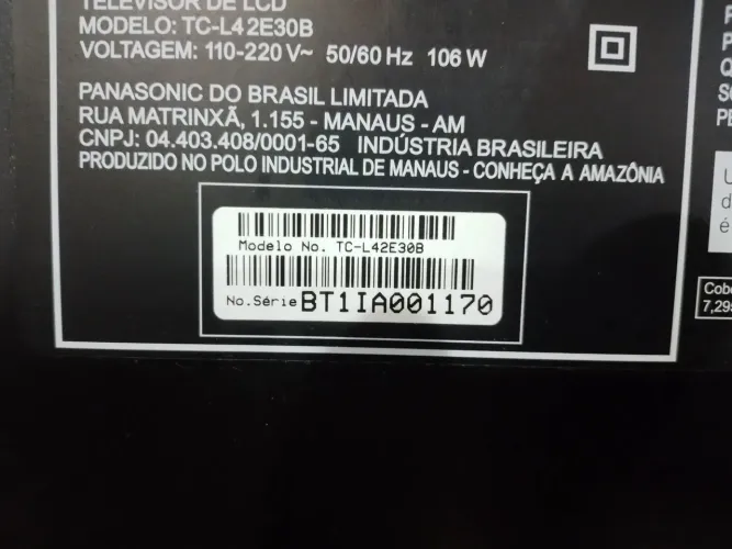 TV Panasonic plasma LCD 42 polegadas só 90 reais