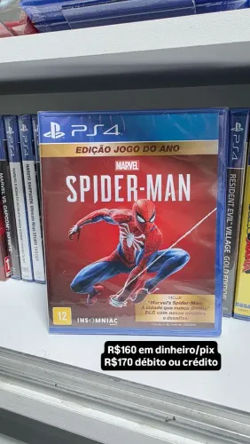 Jogo do Ano Spiderman Ps4 novo