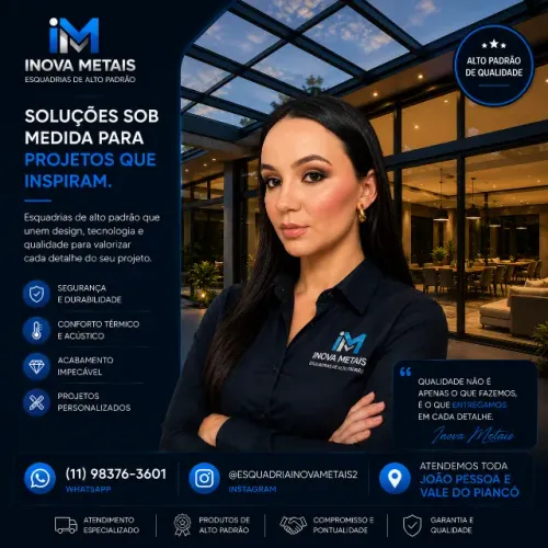ESQUADRIAS DE ALUMÍNIO SOB MEDIDA - QUALIDADE, SEGURANÇA E SOFISTICAÇÃO