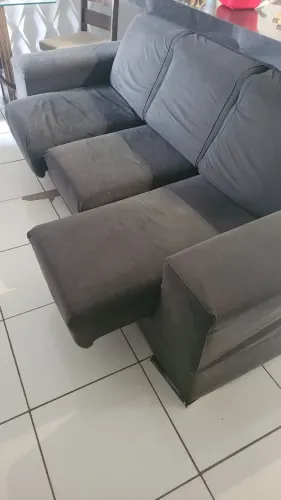 Sofá 3 lugares banco retrátil