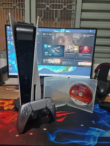 PS5 850GB +1 CONTROLE E JOGO ORIGINAIS