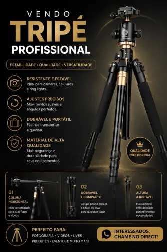 Tripé Profissional para câmera
