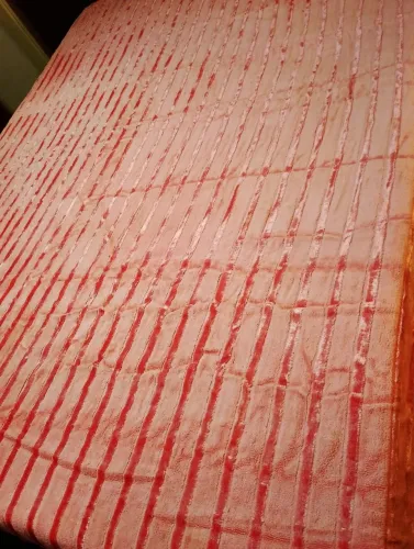 Colcha imensa de veludo cotele anos 70