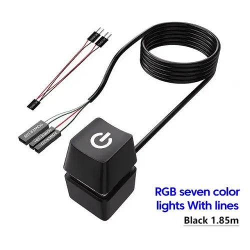 Botão Power Externo para PC Desktop - Com LED RGB 7 Cores