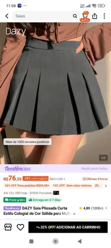 Saia nunca usada
