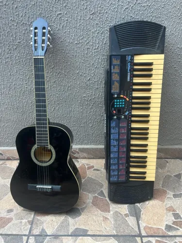 Violão Madrid MD-100BK + Teclado Yamaha PSR-76