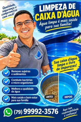 ARNALDO LIMPEZA E HIGIENIZAÇÃO DE CAIXA D'ÁGUA