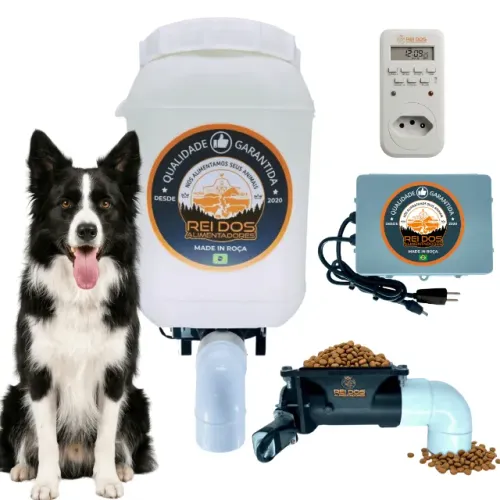 Alimentador Automático de Ração p/ Cachorro, Galinha, Cavalo, Peixe com Timer Convencional