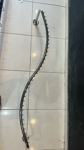 Arara fixa parede cromada 1,3m