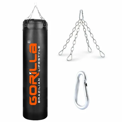 Saco de Boxe/Muay Thai 1,80m Gorilla + 40kg de Enchimento (Retalhos de tecido) 