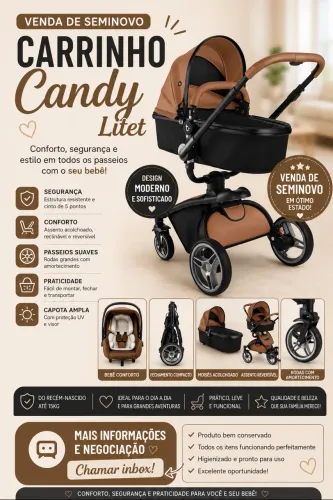 Vende-se Carrinho de Bebê 