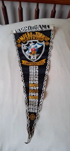 Flamula Vasco Campeonatos antiga. 48 cm