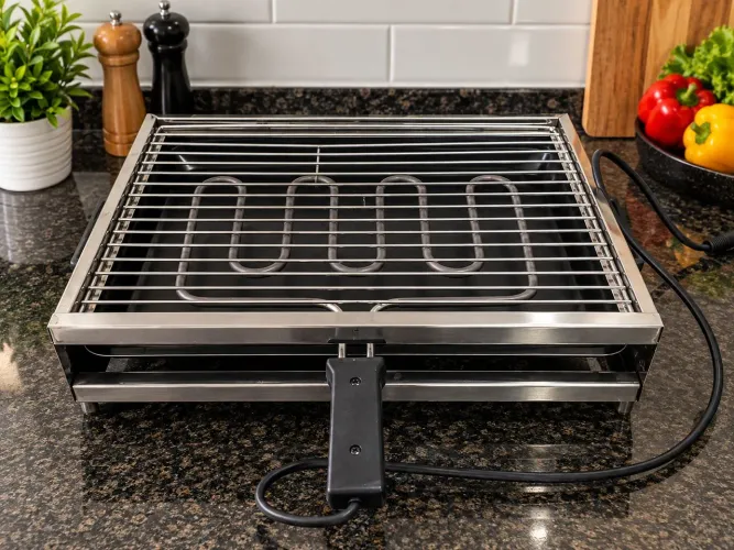 Churrasqueira Elétrica em Inox 110V - Funcionando Perfeitamente