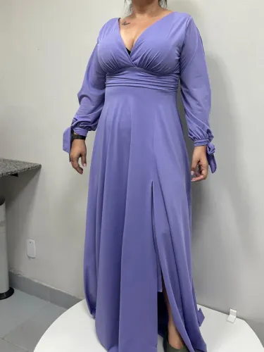 Vestido lavanda festa TAM 40/44 $150,00