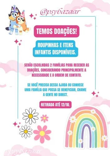 Doação de itens infantis