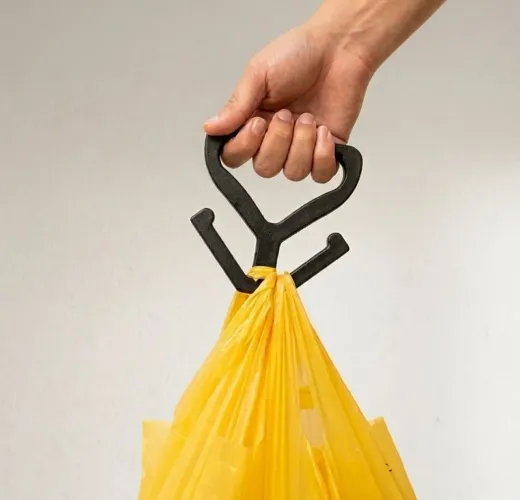 Suporte ergonômico para sacolas de compras 