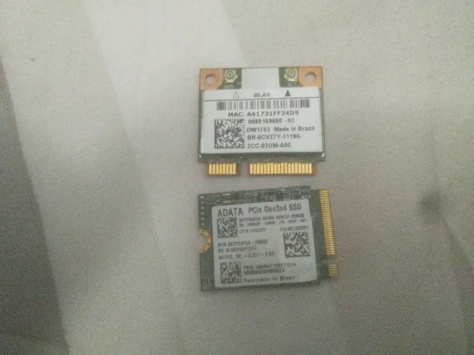 SSD NVMe ADATA 256GB + Placa Wi-Fi (WLAN) para Notebook