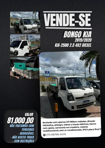 Kia Motors Bongo K-2500 2.5 4X2 TB Diesel 2020