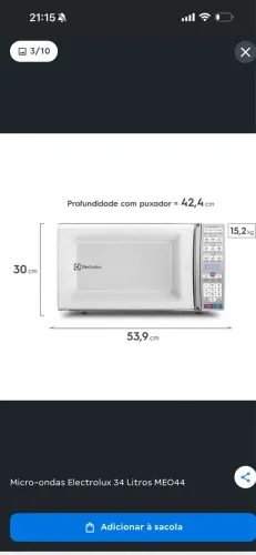Electrolux microondas novo zerado