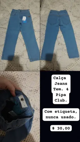Calça jeans menino Tam. 4 anos