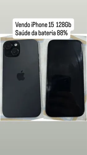 Vendo iPhone 15 128gb saúde da bateria 88% único dono