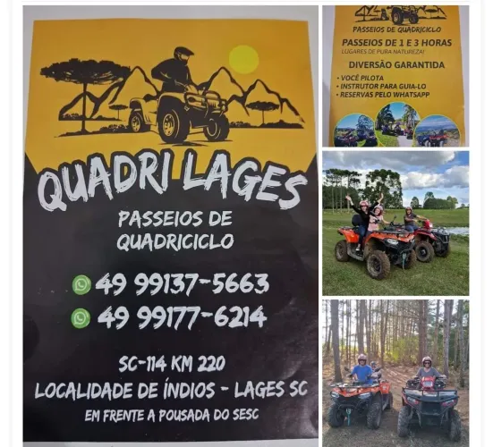 Passeio de quadriciclo em lages sc