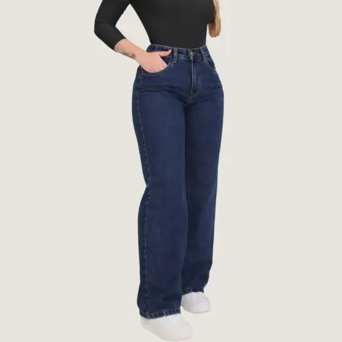 Calça Jeans Wide leg Feminina