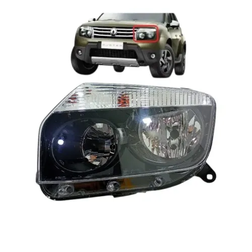 FAROL DUSTER OROCH 12/15 LADO ESQUERDO MASCARA NEGRA
