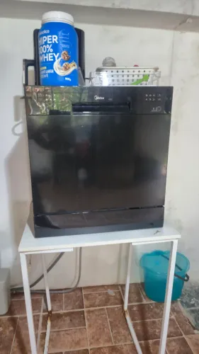 Lava louças MIDEA preta 8 serviços  
