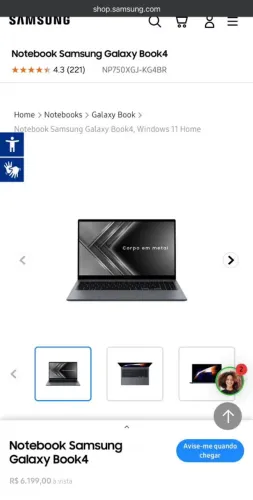 Notebook Samsung