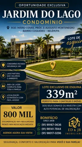 Jardim do Lago. excelente lote, c/área: 252,53m², Oportunidade