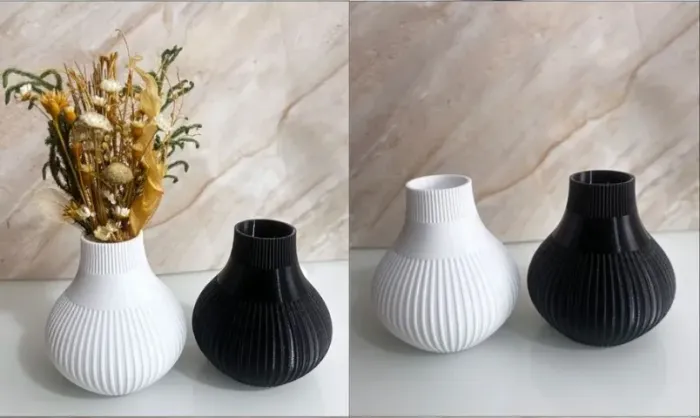 2 Vaso Espiral 3D Decorativo - Design Moderno e Elegante