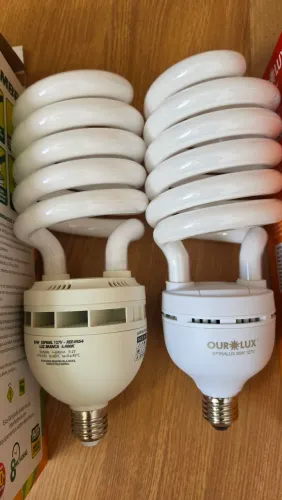 02 x Lâmpada Eletrônica Fluorescente Espiral 85w E27 - Cor da luz 6400k