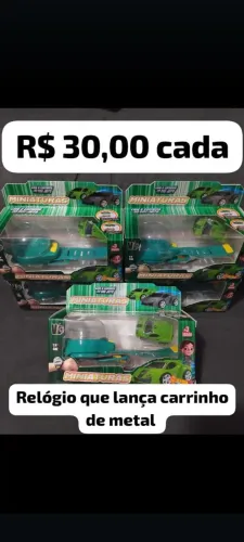Carrinho de metal com controle remoto de relógio