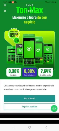Maquininhas de cartão a partir de 50$