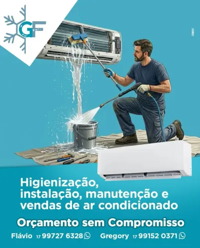 Manutenção, instalação e higienização em ar-condicionado