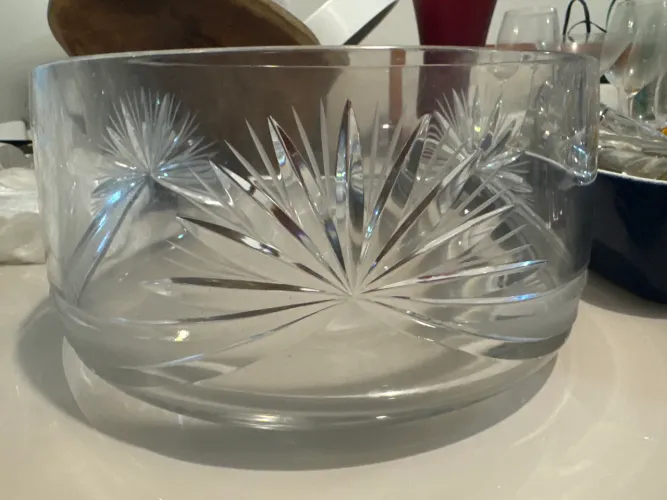 Bolw de Cristal pesado com lapidação clássica