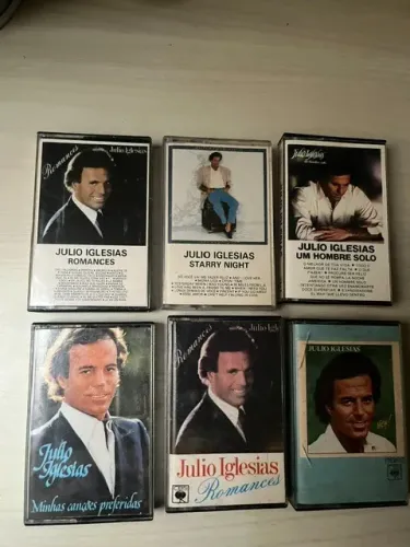 Coleção Fita K7 Julio Iglesias : Romances, Starry Night, Um Homem Solo, Hey, Minhas Cançõe