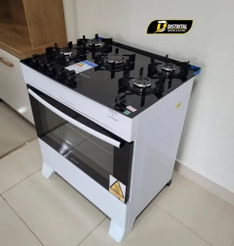 Fogão 5 bocas Mônaco Top Glass Novo <br>1499