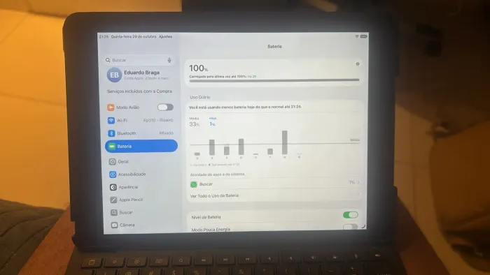 Ipad 9 + capa slim folio logitech