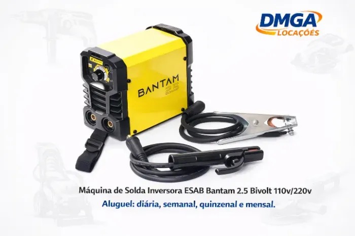 Aluguel Máquina de Solda Inversora ESAB Bantam 2.5 Bivolt 110v/220v