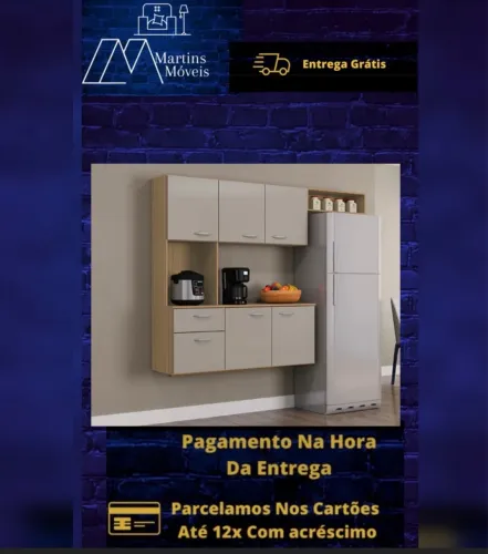 GRANDE PROMOÇÃO  COZINHA ISIS 1.80 MARROM ENTREGA GRÁTIS ACEITA CARTÃO 
