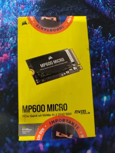 SSD Corsair MP600 Micro, 1TB, M.2 NVMe, Leitura 5100MB/s e Gravação 4300MB/s, Preto
