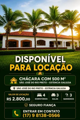 Alugo Chácara em São José do Rio Preto 